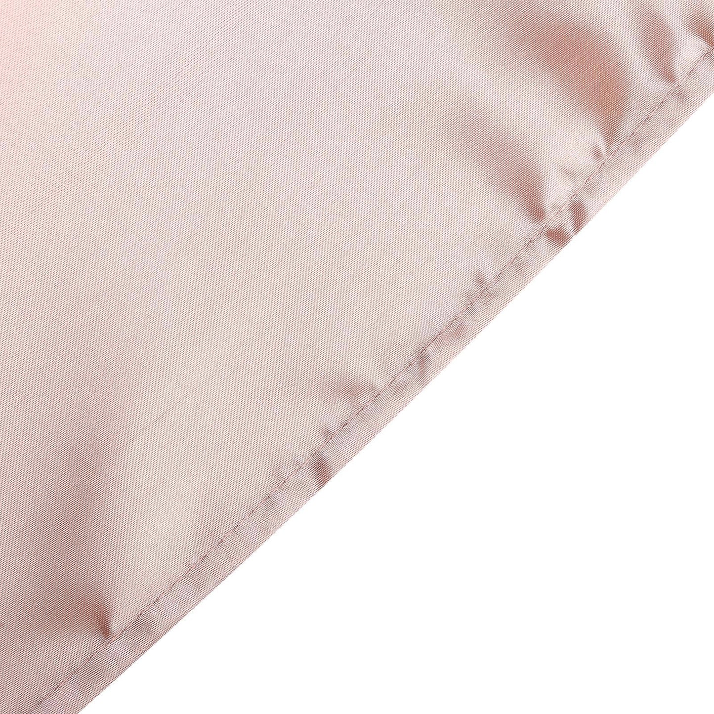Satin Rectangular 90"x132" Tablecloth Dusty Rose - Seamless Table Cover