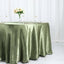 Satin 120" Round Tablecloth Dusty Sage Green - Stylish Seamless Table Cover