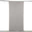 Silver 4-Way Stretch Spandex Event Curtain Drapes, Wrinkle Free Backdrop Event Panel with Rod Pockets - 5ftx10ft