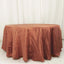 Taffeta 120" Round Tablecloth Terracotta (Rust) - Seamless Accordion Crinkle Table Cover
