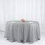Taffeta 132" Round Tablecloth Silver - Seamless Accordion Crinkle Table Cover