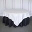 Taffeta 90"x90" Table Overlay Square Tablecloth White - Accordion Crinkle Design for Modern Celebrations