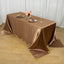 Satin Rectangular 90"x132" Tablecloth Taupe - Seamless Table Cover