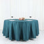 Polyester 108" Round Tablecloth Peacock Teal - Wrinkle-Resistant Table Cover