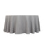Premium Polyester 120" Round Tablecloth Silver - Seamless 220GSM Wrinkle-Resistant Table Cover