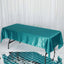 Satin Rectangular 60"x102" Tablecloth Turquoise - Smooth and Lustrous Table Cover