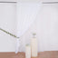 White Chiffon Polyester Event Curtain Drapes, Dual Layer Divider Backdrop Curtain Panels with Rod Pockets - 10ftx10ft