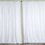 2 Pack White Scuba Polyester Event Curtain Drapes, Durable Flame Resistant Backdrop Event Panels Wrinkle Free with Rod Pockets - 10ftx10ft