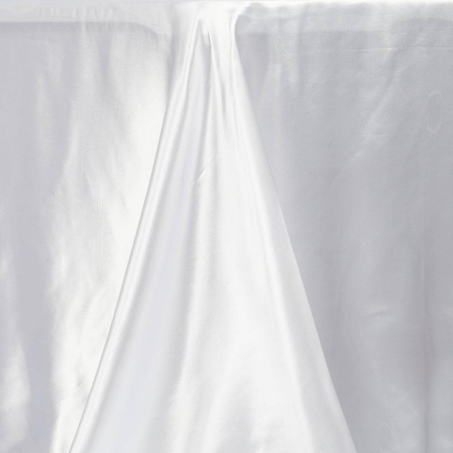 Satin Rectangular 90"x132" Tablecloth White - Seamless Stylish Table Cover for Weddings and Parties