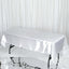 Satin Rectangular 60"x102" Tablecloth White - Smooth and Lustrous Finish for Weddings and Parties