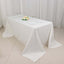 100% Cotton 90"x132" Rectangle Tablecloth White Linen - Seamless, Soft & Breathable Table Cover