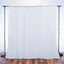 White Crushed Velvet Backdrop Curtain â€“ 8ft x 8ft Event Drape with Rod Pocket, Privacy Panel for Photo Booths & Events