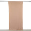 Nude 4-Way Stretch Spandex Event Curtain Drapes, Wrinkle Free Backdrop Event Panel with Rod Pockets - 5ftx10ft