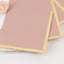 50-Pack Paper Beverage Napkins Dusty Rose with Gold Foil Edge - 2 Ply Disposable Soft 18GSM Cocktail Napkins 5"x5"
