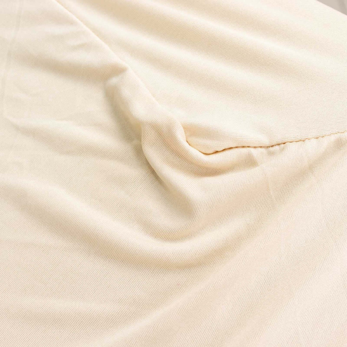 Stretch Spandex 48"x30" Rectangle Tablecloth Beige - Durable Form-Fitting Table Cover