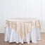 Satin 72"x72" Table Overlay Square Tablecloth Beige - Smooth Finish Table Cover