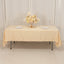 Lamour Satin 60"x102" Rectangle Tablecloth Beige - Durable & Silky Soft Feel Table Cover