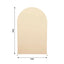 8ft Matte Beige Spandex Fitted Wedding Arch Cover For Round Top Chiara Backdrop Stand