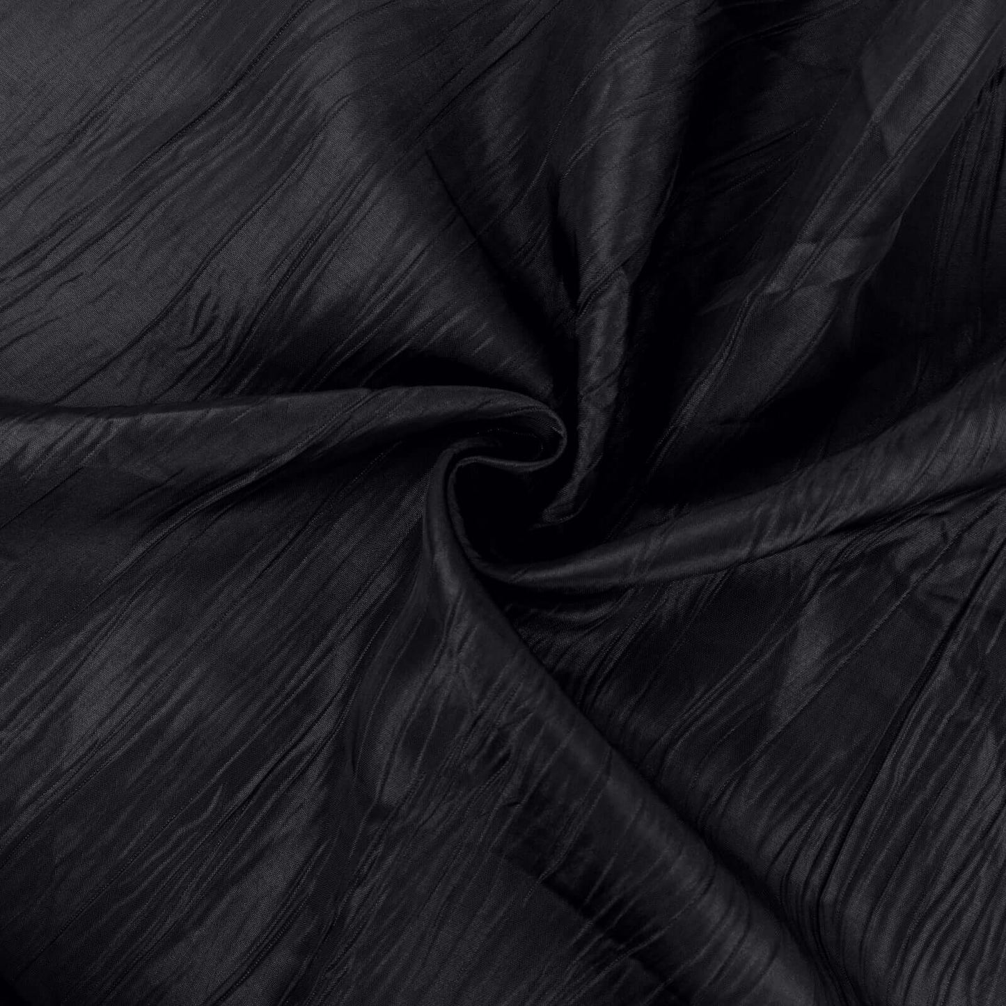 54"x10 Yards Black Accordion Crinkle Taffeta Fabric Bolt