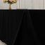 Lamour Satin 90"x156" Rectangle Tablecloth Black - Luxurious, Soft Seamless Table Cover for Stylish Settings