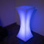 18"x43" Color Changing Cordless LED Light Up Cocktail Table, Rechargeable Waterproof Illuminated Furniture