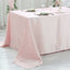 Satin Rectangular 60"x102" Tablecloth Blush - Smooth and Lustrous Table Cover
