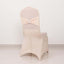 Spandex Chair Cover with Silver Rhinestone Buckled Sash Band Blush - Stretch Fitted Slipcover