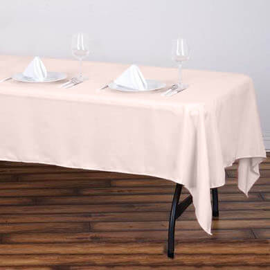 Polyester 60"x102" Rectangle Tablecloth Blush - Durable and Stylish Table Cover