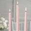 10-Pack Taper Candles Premium Wax Design Blush - Unscented Candles for Upscale Settings 10"