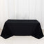 100% Cotton 90"x132" Rectangle Tablecloth Black Linen - Seamless, Soft & Breathable Table Cover