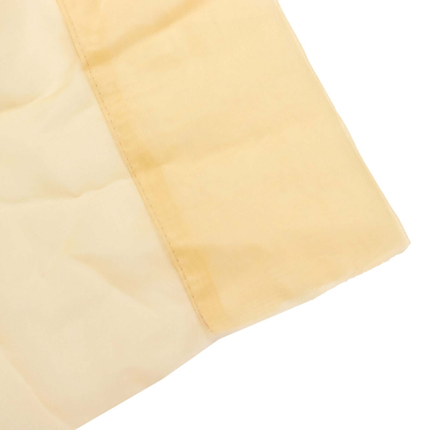 5ftx32ft Champagne Chiffon Curtain Panel, Durable Flame Resistant Backdrop Ceiling Drapery With Rod Pocket