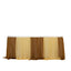 14ft Sheer Pleated Ruffle Skirting Chiffon Table Skirt - Champagne and Gold, Shimmer Sheer, Wrinkle-Free Fabric