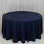 Cotton Blend 120" Round Tablecloth Navy Blue - Seamless Wrinkle-Resistant Table Cover