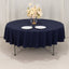 Cotton Blend 90" Round Tablecloth Navy Blue - Wrinkle-Resistant Table Cover