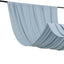 Dusty Blue 4-Way Stretch Spandex Event Curtain Drapes, Wrinkle Free Backdrop Event Panel with Rod Pockets - 5ftx16ft