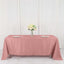 Polyester 72"x120" Rectangle Tablecloth Dusty Rose - Durable and Stylish Table Cover