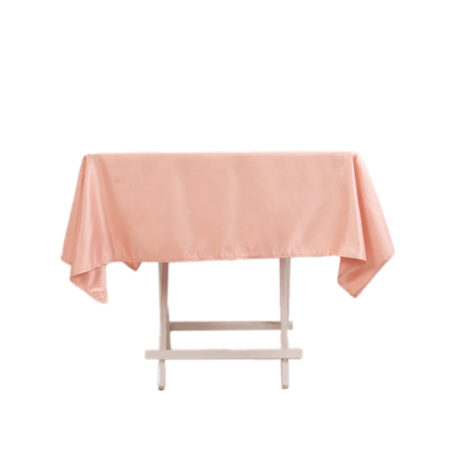 Lamour Satin 54"x54" Square Tablecloth Dusty Rose - Durable & Silk-Like Table Cover