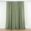 2 Pack Dusty Sage Green Polyester Event Curtain Drapes, 10ftx8ft Backdrop Event Panels With Rod Pockets 130 GSM