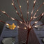 3-Pack LED Twig Lights Brown Tree Design - Artificial Warm White Lighted Branches with 60 Bulbs 28.5"