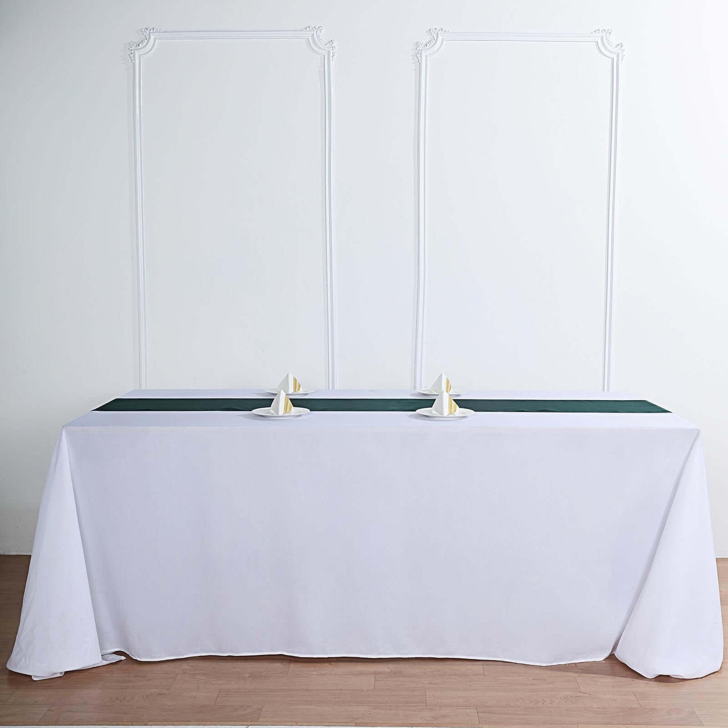 Satin 12"x108" Table Runner Hunter Emerald Green - Stylish Table Linen