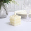 2-Pack LED Flameless Cube Candles Flickering Warm White Ivory - Battery Operated Bubble Design 2"