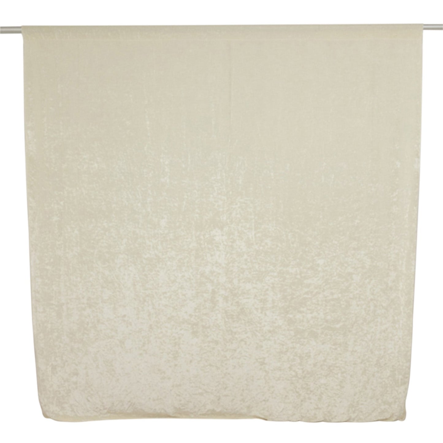 Ivory Crushed Velvet Backdrop Curtain â€“ 8ft x 8ft Event Drape with Rod Pocket, Privacy Panel for Photo Booths & Events