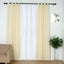 2 Pack Handmade Ivory Faux Linen Curtains 52"x96", Curtain Panels With Chrome Grommets