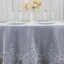 Lace 120" Round Tablecloth Ivory - Seamless Premium Design for Upscale Celebrations