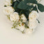 2 Pack 12" Ivory Artificial Open Rose Flower Arrangements, Small Faux Floral Bouquets