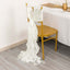 5 Pack Chiffon Satin Chair Sashes Ivory - Easy to Install Ruffled Curly Willow