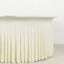 Spandex Round 6ft Table Skirt Ivory with Wavy Skirt-Like Effect Stylish Table Cover