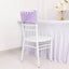 5 Pack Spandex Chair Sashes Lavender Lilac Ruffled Style - Wide Easy to Use Stretch Chair Bands 8"x13"