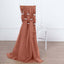 5 Pack Chiffon Chair Sashes Terracotta (Rust) - Soft & Lightweight Designer Chair Bows 22"x78"