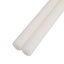 5-Pack Taper Candles Ribbed Wick Ribbon Wax Design White - Premium Unscented Dinner Candles 9"